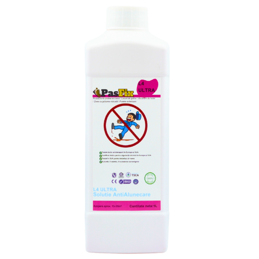 Soluție Antialunecare PasFix L4 ULTRA 1L - Protecție profesională pentru podea lucioasă, zone cu grăsime ridicata si podele exterioare